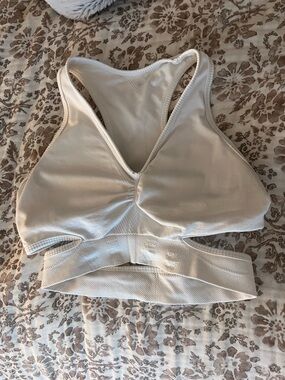 Alphalete Cream Racerback Cutout Sports Bra